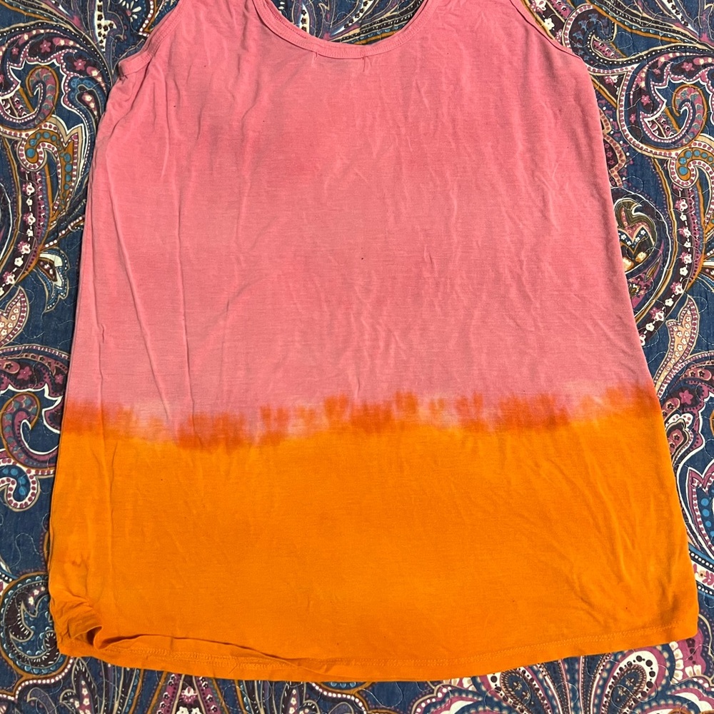 Michael Stars pink and orange ombré tank